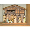 Image 1 : Vintage Musical Nativity Scene w/ Children's Figures & A Wooden Manger 13" Long 