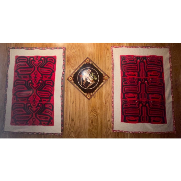 Hand Stitched Panama Mazahua Embroidered Tapestry Wall Hanging