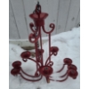 Image 1 : Red Metal Chandelier 31 T, 28 L 
