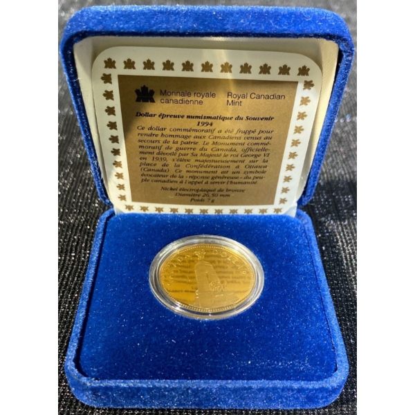 1994 Royal Canadian Mint Proof Dollar Coin