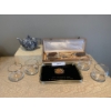 Image 1 : Animal Horn Carving Set, Black & White Floral Teapot, Prince of Wales Tray, The Perfect Hand Glasses