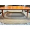 Image 3 : Mid Century Coffee Table w/ Oblong Woven Rug 48x23x17