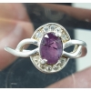 Image 2 : 1.9 gram Certified Silver Sapphire gemstone Ring ($1,973 Appraisal)