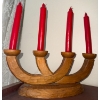 Image 3 : Mitterteich Bavaria Germany Charger Plate 15"Diameter w/ Teak Candleabra 