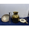 Image 1 : Metel Bowl 3H, Vases 10H & 10.5H, and Barometer 7H