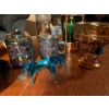 Image 3 : collection of carnival glass, piggy banks, whiskey, bottles, and decanters, and a vintage globe from