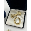 Image 2 : Vintage Mother of Pearl brooch pin, butterfly pendant gold tone, and a Acuci Japan quartz wrist watc