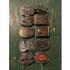 Image 1 : collection of vintage belt buckles from France, Alberta oil patch Yamaha skis and a armadillo all ve