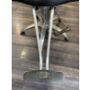 Image 6 : Orbit Hydraulic Salon Styling Chair 2 - Genuine Leather w/ Brushed Nickel - 22x24x37