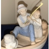 Image 2 : LLADRO Style Porcelain Fishing Figurine - 8W, 3.5D, 5T