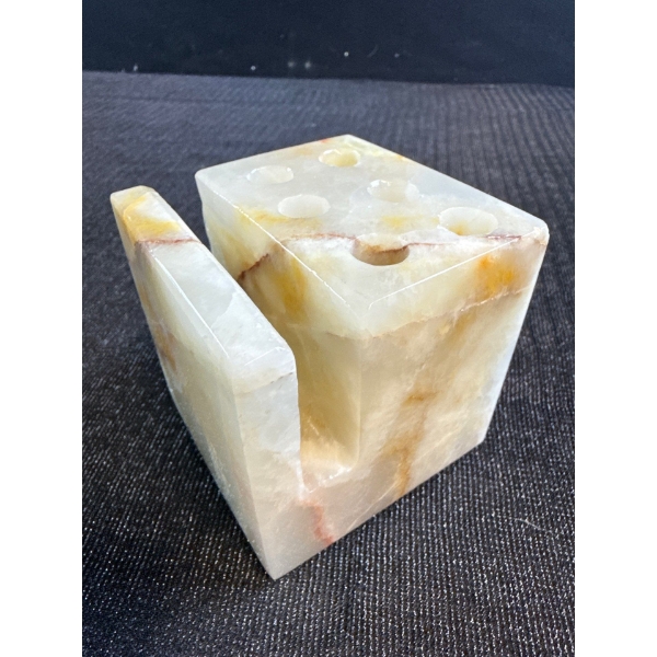 Alabaster 6 Pen Holder 3x3