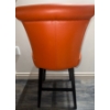 Image 3 : Mimosa Counter-height Stool w/Caramelized Finish- Bar Chair Leather