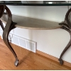 Image 4 : Glass, Metal and Marble Side Table, Made in Mexico, Contents NOT Included Table Only, 46W, 27T