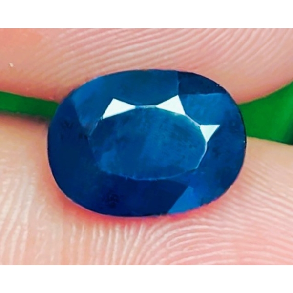 6.42 ct Certified Midnight Sapphire Gemstone Oval Cut ($9,630 Appraisal)