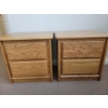 Pair of Oak Bedside Tables/Dressers 25x18x23