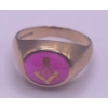 Image 1 : One Gent's Masonic Ring 10K YG; Ring Weighs 7.3g 
