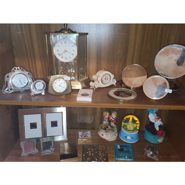 Clocks- Kundo Clock in Glass Case 7 W, 5 D, 10 T, Frames, Valentine Music Box 6 T and More!
