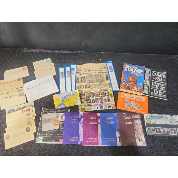 Queen Elizabeth Series, 1890s Unused Postcards, and Various Stamps & Supplies