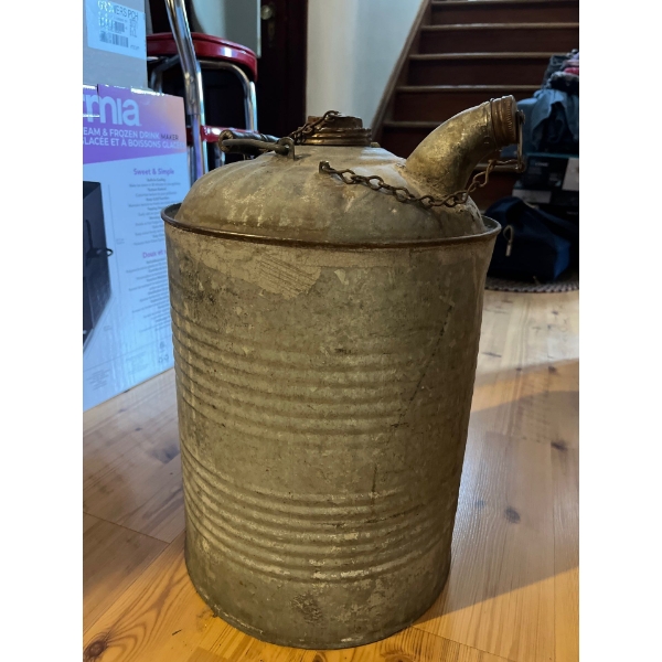 Large antique water jug with lids