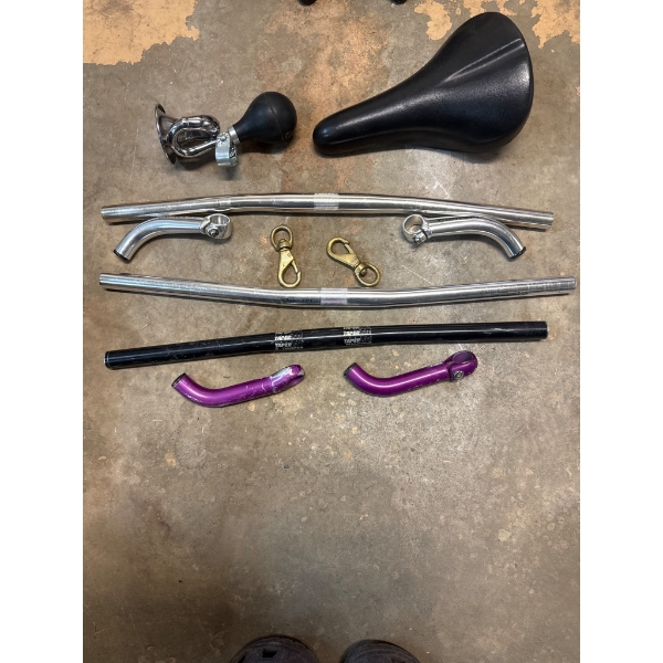 Bicycle Handlebars, Saddle, Horn, and Accessories