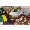 Image 2 : Seasonal Decor & Ornaments - Hand Carved Easter Bunnys Ceramic Basket Christmas Linens & More