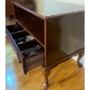 Image 3 : Mahogany/Brass Claw Foot End Table w/ Drawer 28x19x23 Desk Fountain Vase & More