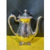 Image 2 : Wallace Baroque Silverplated Coffee Set with Assorted Brass Decor and Silver Plated Copper Teapot