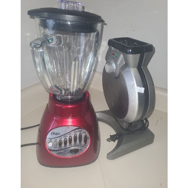 Oster 12 Speed Blender and Cuisinart Vertical Waffle Maker