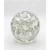 Image 3 : Art Glass Spheres, Orange and Clear, 4.5" Diameters