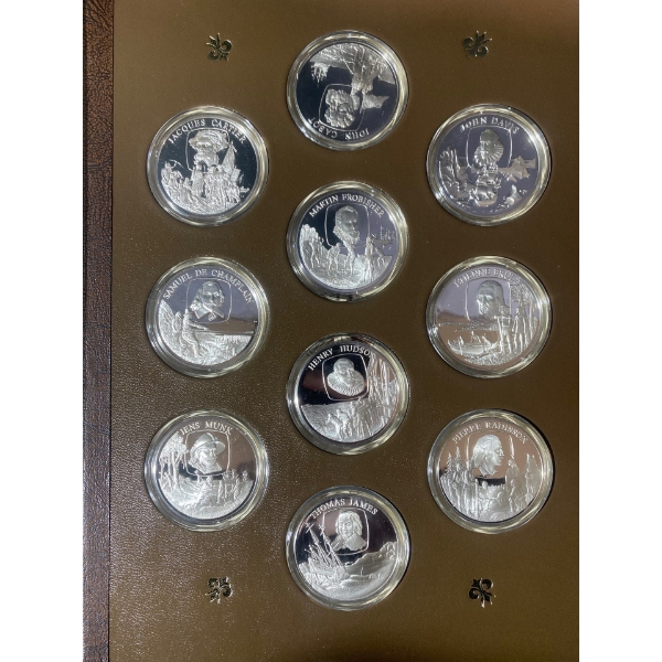 The Great Explorers of Canada Proof Set 92.5% Silver 62.5 Troy Ounce 