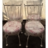 Set of 4 Lovely Stools/Chairs w/ Oriental Print on Canvas & Table - 36T Each, Table is 36W, 28T 