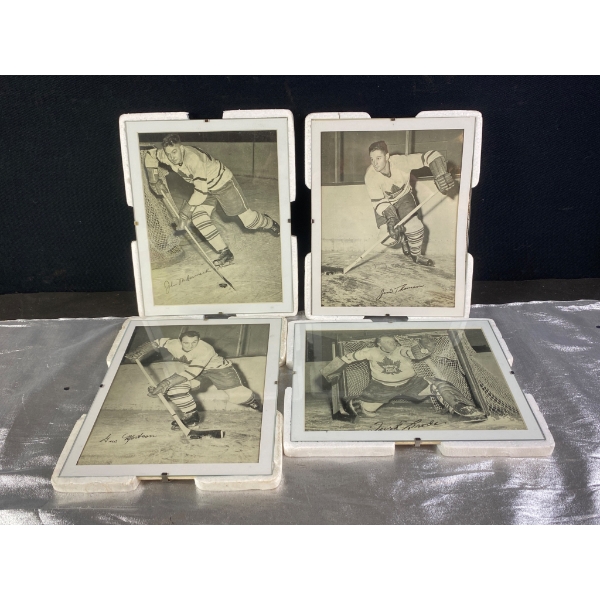 Four Toronto Maple Leafs Vintage Photos in Protective Frames