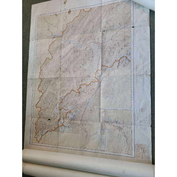 Vintage Technical Surveys and Jasper National Park Trail Maps