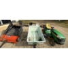 Image 1 : John Deere Model D130 Riding Mower and All Attachments Pictured! Bucket 39 X 58, Bagger 51 W