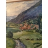 Image 2 : Framed Countryside Watercolor, By F. K. Meyer - 19x16.5 