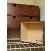 Image 2 : Wooden Storage Cube with 6 Small Drawers (12"W, 12"T, 7"D)