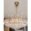 Image 3 : Vintage Chandelier Light Fixture 21" Diameter, 32" T As Shown Installed