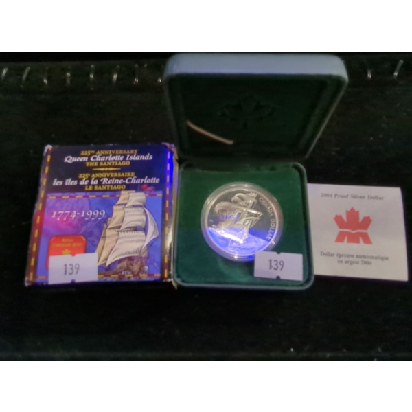 RCM 2004 The 400th Anniversary of the First French Settlement in North America Fine Silver Coin