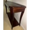 Image 4 : Mahogany 2 Tiered Console Table w/ Decorative Grooved Panels 