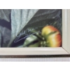 Image 3 : Framed Image of Several Apricot-Orange Dahlias in Full Bloom- Signed.