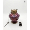 Image 2 : 19th-Century Chinese Vase With A Vibrant Oxblood Red And flambé Purple Glaze 9''INCHES IN HEIGHT.