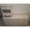 Image 1 : Dresser 57 W, 17 D, 30 T and Nightstand by Durolam