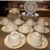 Image 2 : Antique MINTON Golden Symphony Fine Bone China Servingware w/ 10 Settings 