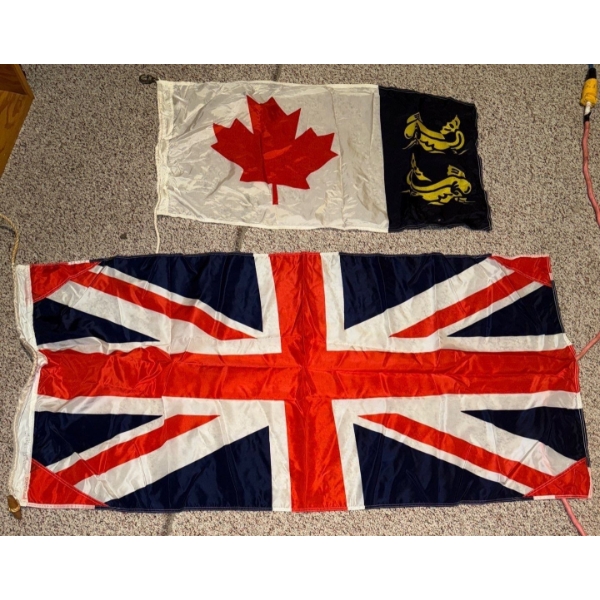 Provincial Newfoundland & Labrador Flag w/ Large Union Jack (United Kingdom Flag)