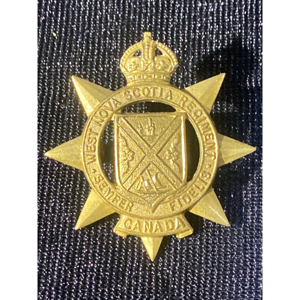 West Nova Scotia Regiment Cap Badge From World War II