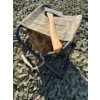 Image 6 : Compound Bow Axe Chair Camo Net And Game Bags  And bag of Broad heads