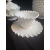 Image 5 : Fenton Milk Glass: Cake Plate 10" Diameter Top, 3 T, Jar 7" Diameter Top, 11 T  and More!