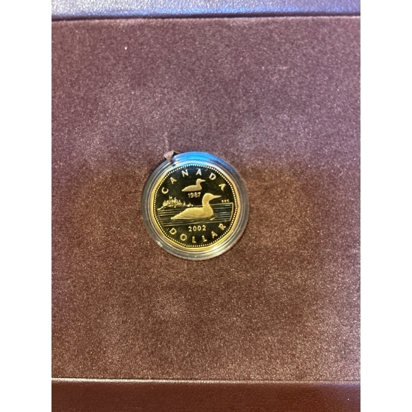 2002 THE MIRACLE AT CENTRE ICE LOONIE AND STAMP SET