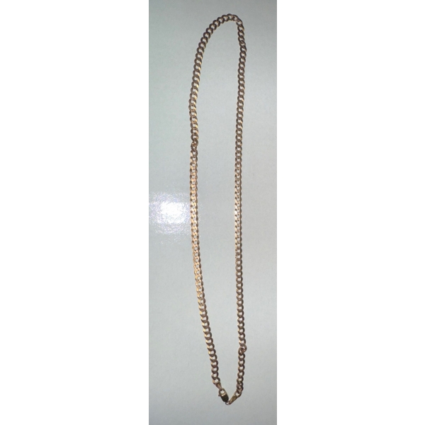 Stamped 10K Yellow Gold Curb Link Chain Necklace 20L - 9.62g