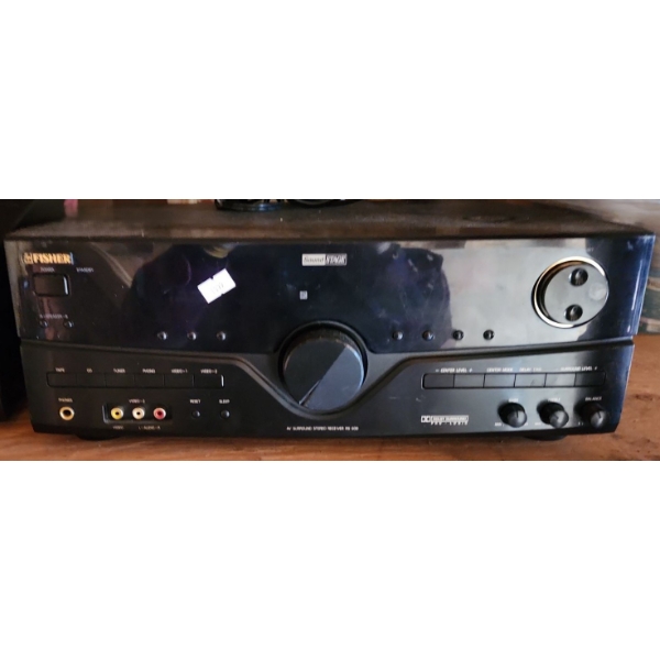 Fisher RS939 Stereo Receiver Includes 2 Speakers and Technics Double Cassette Deck